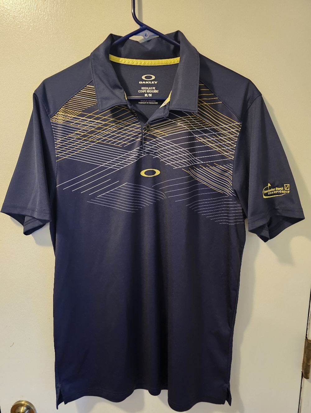 Oakley Hydrolix Deutsche Bank Championship Polo Blue Men's Size M